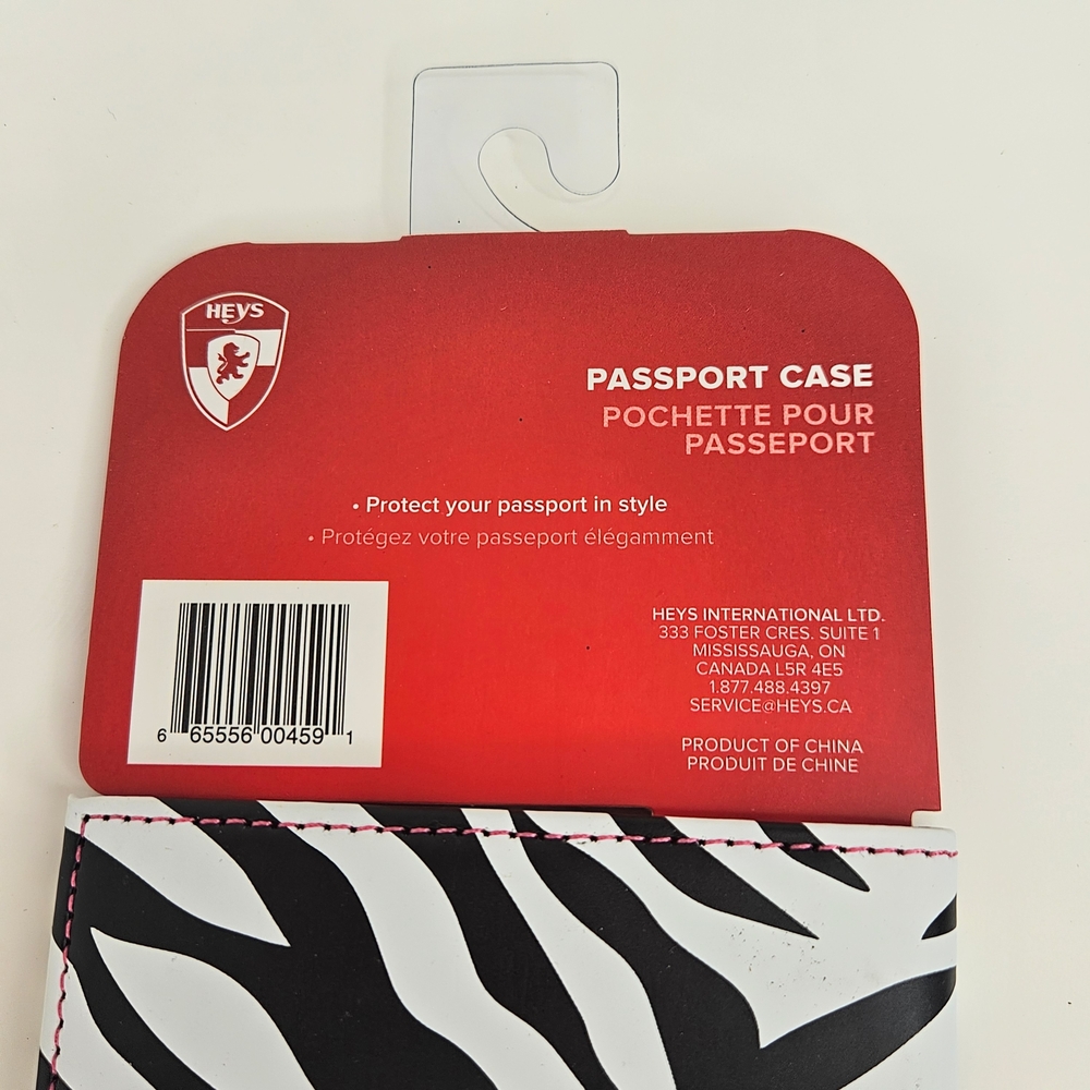 NWT Heys Zebra Animal Print Passport Cover Travel Wallet - Picture 9 of 16